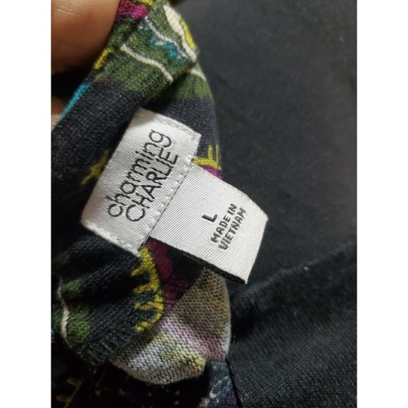 Charming Charlie Womens Multicolor Polyester Round Neck Knee Length Dress Size L - Picture 8 of 11